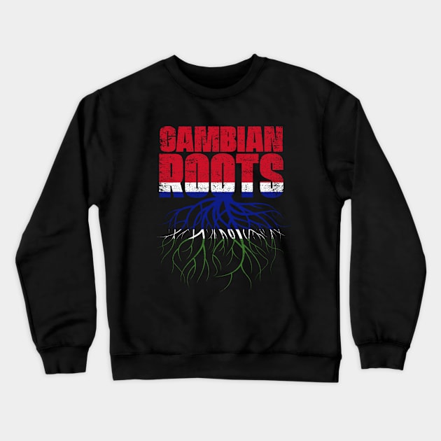 Gambian Roots Gambia Heritage Flag Crewneck Sweatshirt by Calenda